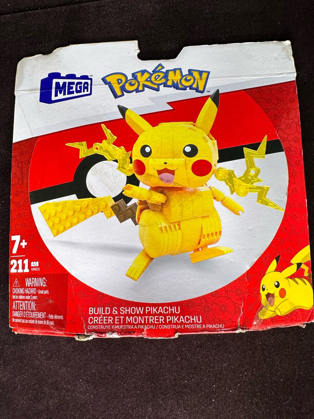 MEGA Pokémon Build & Show Pikachu Building Set (Set GMD31).